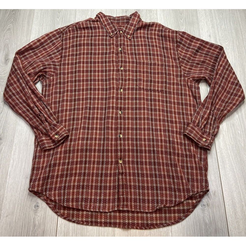 The Territory Ahead Shirt Mens‎ 3XL Rust Corduroy Stripe Casual Western Cowboy